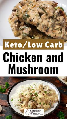 Keto Chicken and Mushroom : This low carb chicken mushroom dish is a perfect choice if you are a busy parent or simply looking for a quick weeknight dinner. Grilled Chicken On Stove, Pan Cooked Chicken, Stove Top Chicken Breast, Cream Pan, Mushrooms Sauce, Garlic Mushroom Sauce, Keto Chicken Thighs, Pan Fried Chicken Breast, Keto Chicken Thigh Recipes