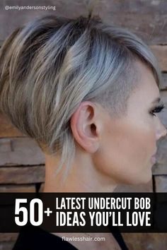 Textured Undercut Bob Women Short Hairstyles, Short Hairstyles Ideas, Kort Bob, Bob Fosse, Medium Short Hair, Popular Haircuts, Very Short Hair, Edgy Hair, Curly Bob Hairstyles