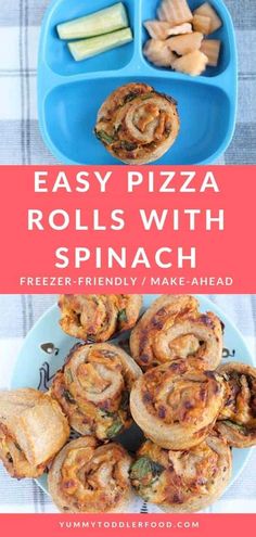 easy pizza rolls with spinach are the perfect appetizer for kids to make