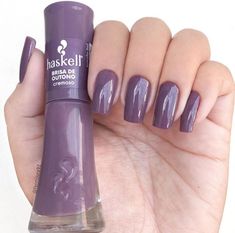 Elegant Nail Designs, Purple Nail Polish, Fingernail Polish, Purple Nail, Gel Polish Colors, Fancy Nails