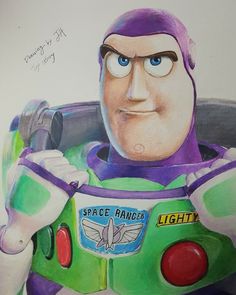 a drawing of buzz lightyear from toy story