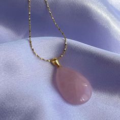 Luxury drop Rose Quartz pendant featuring 18k gold filled chain (sterling silver or stainless steel) to show your love and tender feelings! Comes in luxury gift box and postcard! Rose quartz enhances self-esteem and self-confidence, improves mutual understanding between people. This stone gives vitality to its owner, promotes the development of sensuality, increases creativity 💖 Few reasons to choose Rose Quartz jewelry:💖 ꕥ The crystal par excellence for any matters relating to the emotions. ꕥ Elegant Pink Necklace For Mom, Pink Gold Jewelry With Adjustable Chain For Gift, Elegant Pink Jewelry Gift For Mom, Hypoallergenic Pink Gold Jewelry For Gift, Elegant Pink Jewelry For Mom, Delicate Pink Gold Jewelry For Gift, Pink Gold Adjustable Chain Necklace As A Gift, Minimalist Rose Quartz Jewelry As Gift, Minimalist Rose Quartz Jewelry Gift