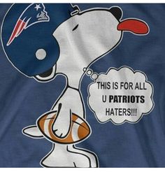 a dog wearing a football helmet and holding a ball in it's mouth with the words, this is for all u patriotss haters