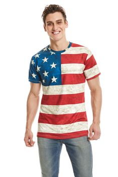 PRICES MAY VARY. Retro American Flag 4th of July Day T-shirt Fashion design,beautiful and comfortable to wear USA flag shirt, Cool Vintage looking patriotic men's tee shirt, Stays cool in hot humid weather This is vintage flag shirt, so the color of the shirts is not the color of the standard flag. American flag shirt for the summer ; any occasion especially national holidays, sports events, memorial day, Indpendence Day July 4th, Labor Day, Political Debates and any party; cute enough for even Vintage Flag, American Flag Tshirt, Patriotic Shirt, Shirt Stays, 4th Of July Outfits, American Flag Shirt, Flag Tshirt, Mens Tee Shirts, Retro Tshirt