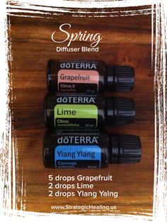 Bring Spring in with this doTERRA essential oil blend of Ylang Ylang, Lime, and Grapefruit! Doterra Oils Recipes, Essential Oils 101, Carrier Oil