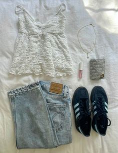 Floral Summer Outfits, Cute Aesthetic Outfits, Outfit Inso, Fits Clothes, Outfit Jeans