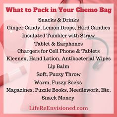 Food For Chemo Patients Meals, Chemo Bag, Chemo Must Haves, Chemo Preparation, Chemo Care Basket, Preparing For Chemo, Shampoo For Chemo Patients