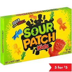 two boxes of sour patch kids gummy candy