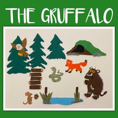 the gruffalo book cover features an image of animals, trees and other things