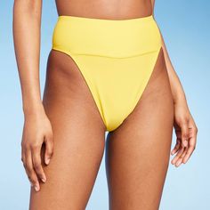 Extra cheeky bikini bottom from Wild Fable™ in a solid hue tailored in a flattering high-waist, extra high-leg silhouette. Made from soft fabric with spandex and full lining for stretchy comfort and coverage. Pull-on style makes it easy to put on and take off. If you're not satisfied with any Target Owned Brand item, return it within one year with a receipt for an exchange or a refund. Wild Fable™: A look for every story. Cheeky Bikinis, Distressed Black Jeans, High Leg, Swimwear Fashion, Quick Delivery, Womens Swim, Soft Fabric, Put On, High Waist