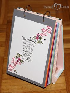 a close up of a greeting card on a table