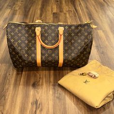 This Authentic Louis Vuitton Keepall 50 Bag Is In Amazing Shape! No Imperfection On The Bag, The Only Sign Of Wear Is On The Lock And Key. It’s In Pristine Condition. I’m Only Selling Because It’s Too Small For My Needs. Comes With Dust Bag, Lock/Key, And Handle. This Bag Does Not Come With A Strap. Louis Vuitton Keepall 50, Bag Lock, My Needs, Bags Louis Vuitton, Louis Vuitton Keepall, Locks & Key, Lock And Key, Authentic Louis Vuitton, Travel Bags