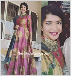 Lakshmi Manchu in Bhumika Sharma Anarkali Outfit, Bhumika Sharma, Western Dresses For Girl, Umbrella Dress, Floor Length Anarkali, Prewedding Photoshoot, Kundan Work