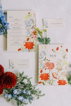 A floral wedding invitation suite for a Colorado wedding in Beaver Creek by Calluna Events Floral Wedding Ceremony, Invitation Inspiration, Wildflower Wedding, Whimsical Wedding, Wedding Card Design, Wedding Mood Board, Invitation Card Design, Wedding Mood, E Card