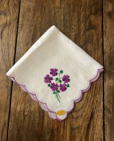 "This darling handkerchief features charming raised floral detail and a scalloped edge. It is in very good vintage condition with original sticker that says Made in Switzerland/all cotton. Use it for a personal accessory or your celebration. Very pretty... Approx. measurements: 10.5\" square overall See more hankies in our shop: https://www.etsy.com/shop/TwoBeContinued?ref=seller-platform-mcnav&section_id=24425115 Message with questions, we do not accept returns." Cheap Classic Handkerchiefs For Business, Using Vintage Handkerchiefs, Cheap Decorative Handkerchiefs For Gifts, Vintage Hankie Pillows, Elegant High-end Handkerchiefs For Formal Occasions, Luxury Elegant Formal Handkerchiefs, Hankey Painting, Cheap Cotton Handkerchiefs For Gifts, Cheap Blue Handkerchiefs For Gifts