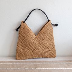 Woven Beach Bag, Woven Beach Bags, Handbags Black, Woven Tote Bag, Stylish Shoulder Bag, Summer Bag, Straw Bags, Raffia Bag, Straw Tote