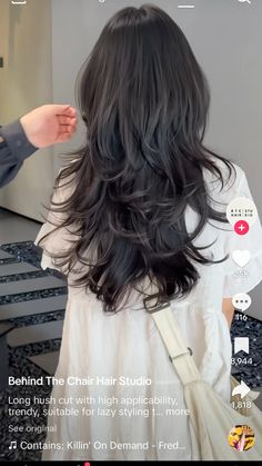 Long Hush Cut Round Face, Hushcut Haircut, Long Hush Haircut, Hush Cut Hair Long, Long Wolf Haircut, Korean Hush Cut, Hush Cut