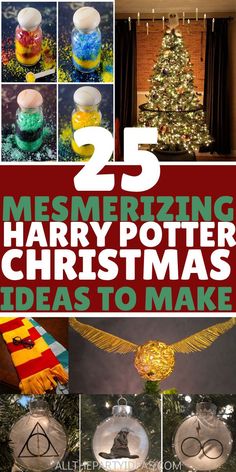 some christmas decorations with the words 25 mesmerizing harry potter christmas ideas to make