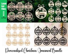 christmas ornament bundle for laser cut files