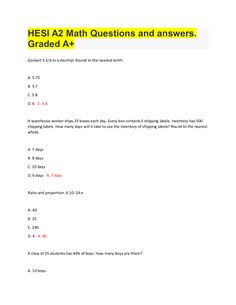 an answer sheet for the hsl2 math questions and answers