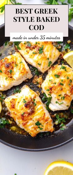 Image for Best Greek Style Baked Cod Greek Style, Family Meal, Fish Recipes, Family Meals, Fish, Baking