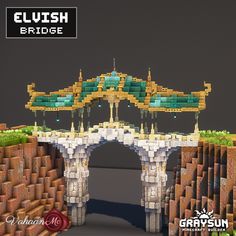 an image of a bridge made out of legos and blocks with text overlay that reads, eluteh bridge