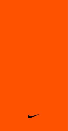 an orange background with a black nike logo