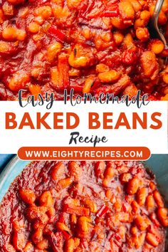 baked beans in a bowl with text overlay