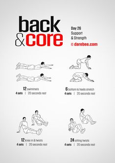 the back and core workout poster