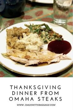 Thanksgiving dinner Classic Thanksgiving Menu, Herb Roasted Turkey Breast, Thanksgiving Board, Potatoes Mashed, Omaha Steaks, Thanksgiving Prep, Thanksgiving Dinner Menu, Thanksgiving Dinner Recipes, Roast Turkey Breast