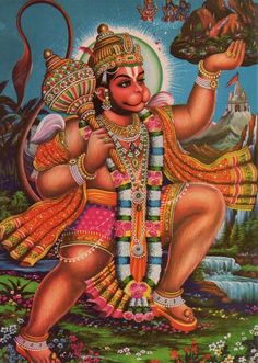 the hindu god is depicted in this painting