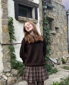 Joana Marcus, Academia Outfits, Looks Street Style, Looks Black, Pinterest Girls, Plaid Skirt, 가을 패션, Autumn Outfit, Outfit Inspo Fall