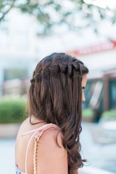 Easy Party Hairstyles, Waterfall Hairstyle, Waterfall Braid, Indian Bridal Hairstyles