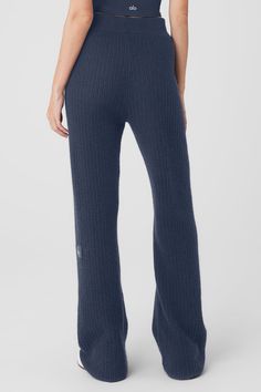 These pants go beyond lounge—they’re next-level luxurious. Done in a waffle knit texture and crafted from the softest, snuggliest cashmere you’ve ever felt, these are the kind of pants you’ll never want to take off. The laid-back fit pairs drapey wide-legs with a high-rise ribbed waistband, for a cozy-chic silhouette that looks even better with the Cashmere Plush Waffle Cropped Long Sleeve Sweatpants And Sweater, Gray Accessories, Navy Sneakers, Knit Texture, Knitwear Dress, Cozy Chic, Fabric Sale, Back Women, Kendall + Kylie