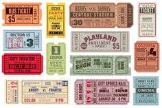 vintage concert ticket templates for your design