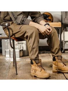 Men Casual Pants, Men's Casual Retro American Loose Straight Cargo Pants Harem Pants Straight Cargo Pants, Overalls Men, Biker Pants, Pilot Jacket, Streetwear Clothes, Camo Cargo Pants, Tactical Pants, Mens Pants Fashion, Ankle Length Pants