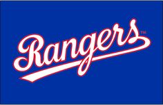 the rangers logo on a blue background