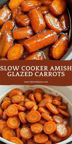 slow cooker amish glazed carrots are the perfect side dish for any meal