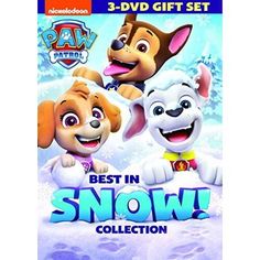 the best in snow collection dvd with two puppies on each side and an image of a