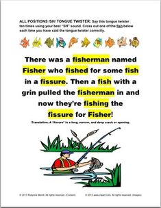 there was a fisherman named fisher who fished for some fish in a fisure