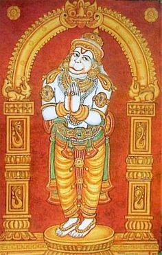 Shree Hanuman, Mysore Painting, Mural Paintings, Fabric Painting Techniques, Painting Styles, Kerala Mural Painting