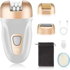 WHY US? MICHPONG epilator aims to bring you the most professional hair removal experience! The ultra-precise tweezers and high-speed rotation effectively and precisely remove hair from the root, leaving you salon-like smooth skin for up to 4 weeks. The tweezers are also equipped with massage rollers to reduce pain during use, making it a friendly epilator for facial hair and beginners. Besides, this 3-in-one multifunctional set includes a floating foil shaver for sensitive areas and fine hair, a Remove Hair, Unwanted Facial Hair, Silky Skin, Callus Removal, Body Hair Removal, Cleansing Brush, Massage Roller, Epilator, Professional Hair