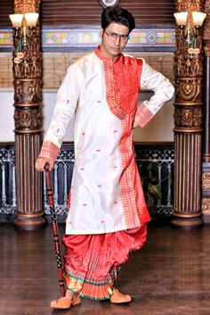 Bengali Mens Traditional Wear, Bengali Groom Outfit, Bengali Groom Outfit Wedding, Dhuti Panjabi, Bengali Groom, Bengali Wedding Dress