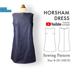 the sewing pattern for this dress is easy to sew