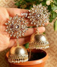 Artificial Earrings, Jhumka Design, Bridal Foot Jewelry, Wedding Flower Jewelry, Designers Jewelry Collection, Indian Jewellery Design Earrings