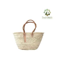 a white and brown straw bag on a white background with the words fresh bubble written below it