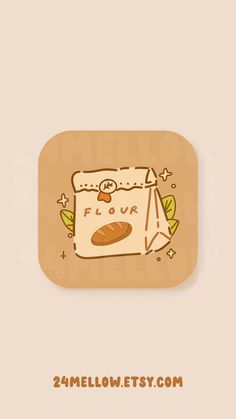 an app icon with bread on it and the text,'follow fast food '