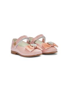 pink leather patent finish touch-strap fastening bow detailing crystal embellishment round toe branded leather insole rubber sole Dress With Jean Jacket, Baby Boy Accessories, Gucci Kids, Dolce And Gabbana Kids, Shoes Pink, Ballerina Shoes, Boys Accessories, Kids Jordans, Stella Mccartney Kids