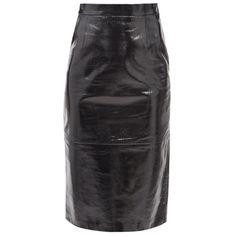 Khaite Mya High-Rise Patent Leather Skirt. This Black Mya Pencil Skirt Captures The Label’s Understated Energy. It’s Crafted From Lightly Creased Silk-Lined Patent Leather To A High-Rise Silhouette That Falls To A Slim Fit And Is Complete With A Single Back Vent. Composition: 100% Leather. Lining: 100% Silk. Care: Specialist Dry Clean Country Of Origin: Usa Mid-Weight Patent Leather High Rise Single Back Vent Black Silk-Crepe Lining Concealed Side Zip Luxury Black Office Skirt, Luxury Pencil Skirt For Workwear, Luxury Workwear Midi Skirt, Luxury Midi Skirt For Workwear, Luxury Black Skirt For Work, Luxury Black Skirt For Workwear, Designer Leather Skirt For Work, Luxury Black Mini Skirt, Luxury Black Skirt