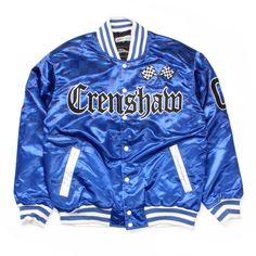 Big Swag Headgear Classix Nostalgia 2018 Nipsey Hussle Victory Lap Bomber Size 2x The Marathon Continues Urban Blue Varsity Jacket For Sports, Urban Style Blue Varsity Jacket For Sports, Blue Varsity Jacket For Sports Events, Blue Long Sleeve Varsity Jacket For Sports Events, Sporty Blue Varsity Jacket For Streetwear, Blue Collegiate Varsity Jacket For Streetwear, Winter Blue Varsity Jacket For Streetwear, Navy Track Jacket For Spring Streetwear, Collegiate Blue Sports Outerwear